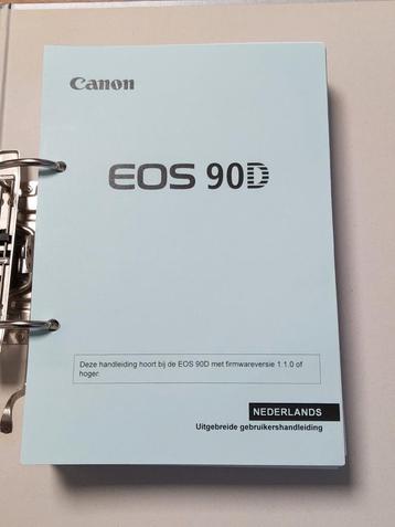 Canon EOS 90D Handleiding - Nederlands beschikbaar voor biedingen