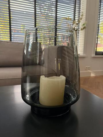 Zwarte vaas/glas/windlicht, gekocht bij Espeterhoeve beschikbaar voor biedingen