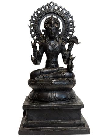 Oude Bronzen Vishnu – Lotusvoetstuk, Amsterdam Provenance beschikbaar voor biedingen