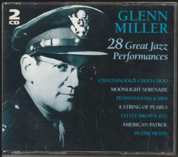 Glenn Miller - 28 Great Jazz Performances - 2CD, Orig. CD's, Cd's en Dvd's, Cd's | Jazz en Blues, Gebruikt, Jazz, 1940 tot 1960
