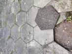 grindtegels hexagon, Ophalen, Gebruikt, Beton, Terrastegels