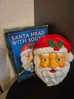 Kerstman hoofd met geluid, Ophalen of Verzenden, Zo goed als nieuw