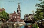 Amsterdam, Munttoren - rondvaartboot, volk - 1964 gelopen, Gelopen, Utrecht, Ophalen of Verzenden