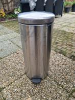 Metalen prullenbak met pedaal, Huis en Inrichting, Woonaccessoires | Prullenbakken, Gebruikt, Met pedaal, 50 tot 75 cm, Ophalen of Verzenden