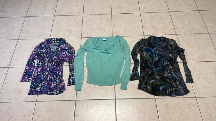 Verschillende truitjes met korte en lange mouwen (maat S/M), Kleding | Dames, Dames-kledingpakketten, Zo goed als nieuw, Maat 36 (S)