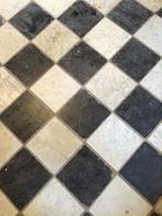 Klassieke vloertegels voor zwart-wit schaakpatroon, Doe-het-zelf en Verbouw, Tegels, Ophalen, Gebruikt, 20 tot 40 cm, 10 m² of meer