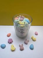 Paaskaars in glas - Happy Easter, Huis en Inrichting, Overige materialen, Wit, Nieuw, Ophalen of Verzenden