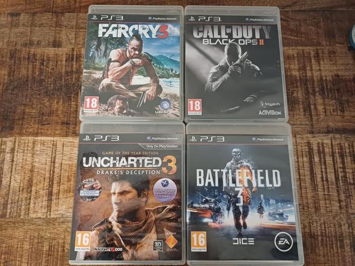 PS3 Games - Far Cry, COD, Uncharted, Battlefield, Spelcomputers en Games, Games | Overige, Gebruikt, Shooter, 1 speler, Vanaf 18 jaar