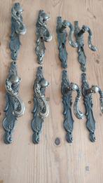 antieke messing deurkruk deurkrukken  in barokstijl. , Ophalen of Verzenden, Gebruikt, Overige materialen, Klink of Kruk