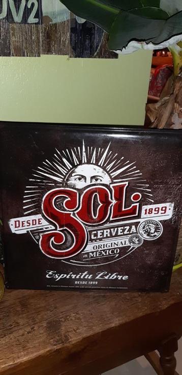 Prachtig zeldzaam reclamebord Sol Cerveza beschikbaar voor biedingen