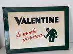 Emaille Reclamebord Valentine Verf (reclame bord schilder), Verzamelen, Ophalen of Verzenden, Gebruikt, Reclamebord