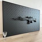 Louis Vuitton AK 47 / Machine- handgemaakt schilderij 120x70, Antiek en Kunst, Kunst | Schilderijen | Modern, Ophalen of Verzenden