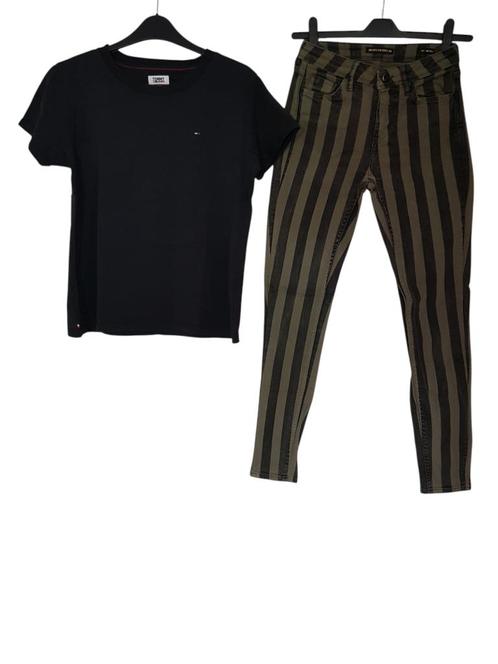Mooie groen/zwarte SEVEN SISTERS stretch jeans maat 24., Kleding | Dames, Spijkerbroeken en Jeans, Zo goed als nieuw, W27 (confectie 34) of kleiner