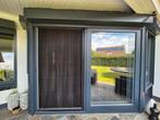 Hardhouten Schuifpui v.v. dubbel glas te koop, Ophalen, Gebruikt, Hout, Schuifpui