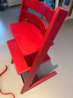 Stokke Tripp Trapp rood met beugel, Ophalen, Gebruikt, Meegroeistoel