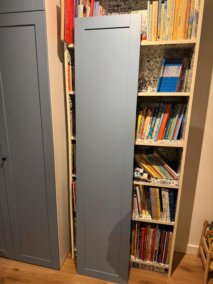 Ikea Sannidal Deur blauw 180x40. Bij kast platsa., Huis en Inrichting, Woonaccessoires | Kamerschermen, Zo goed als nieuw, Ophalen