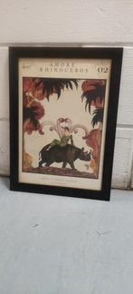 37,5X34,5 Amore Rhinoceros, Antiek en Kunst, Ophalen of Verzenden
