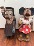 Minnie Mouse en Goofy houten beelden (Ophalen), Verzamelen, Ophalen, Gebruikt, Fantasy