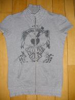 REBEL CHICKS ...grijs vest korte mouw maat M, Maat 38/40 (M), Ophalen of Verzenden, Zo goed als nieuw, Rebel Chicks