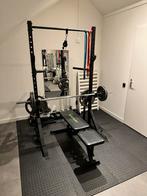 Complete home gym - Krachtstation met gewichten, Sport en Fitness, Ophalen, Benen, Krachtstation, Zo goed als nieuw