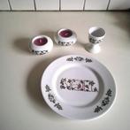 Bordje ,eierdopje en 2 waxinelichtjes Noel, Antiek en Kunst, Ophalen of Verzenden