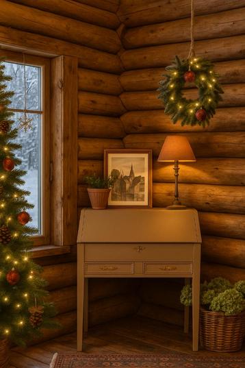 Prachtige authentieke secretaire klep bureau uit 1870 beschikbaar voor biedingen