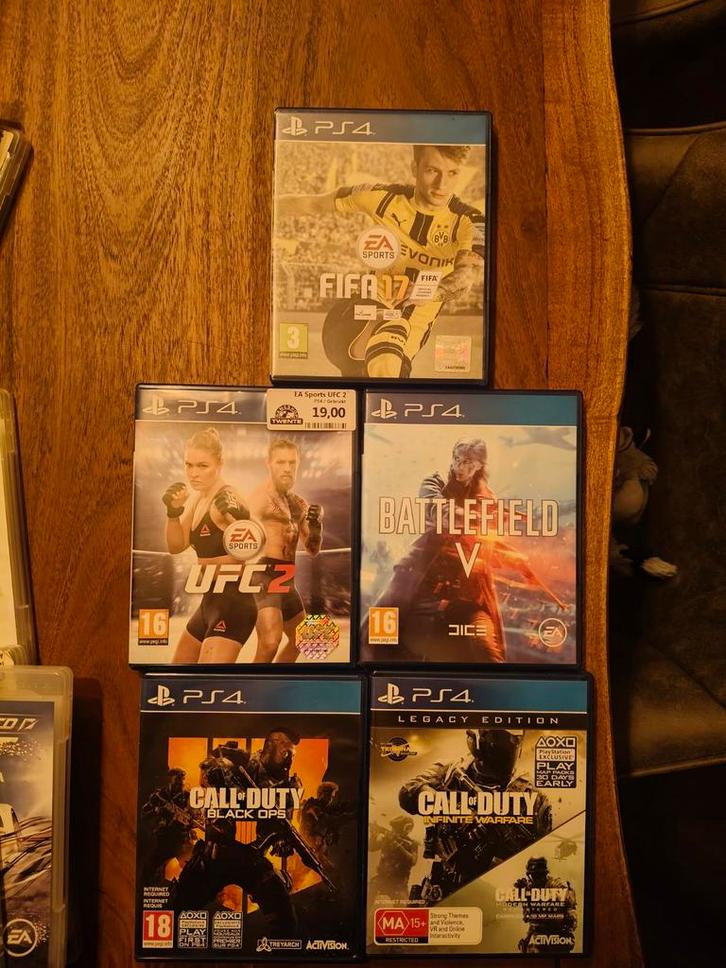 PS4 Games - FIFA, Battlefield, Call of Duty, UFC, Spelcomputers en Games, Games | Overige, Gebruikt, Sport, 1 speler, Vanaf 16 jaar