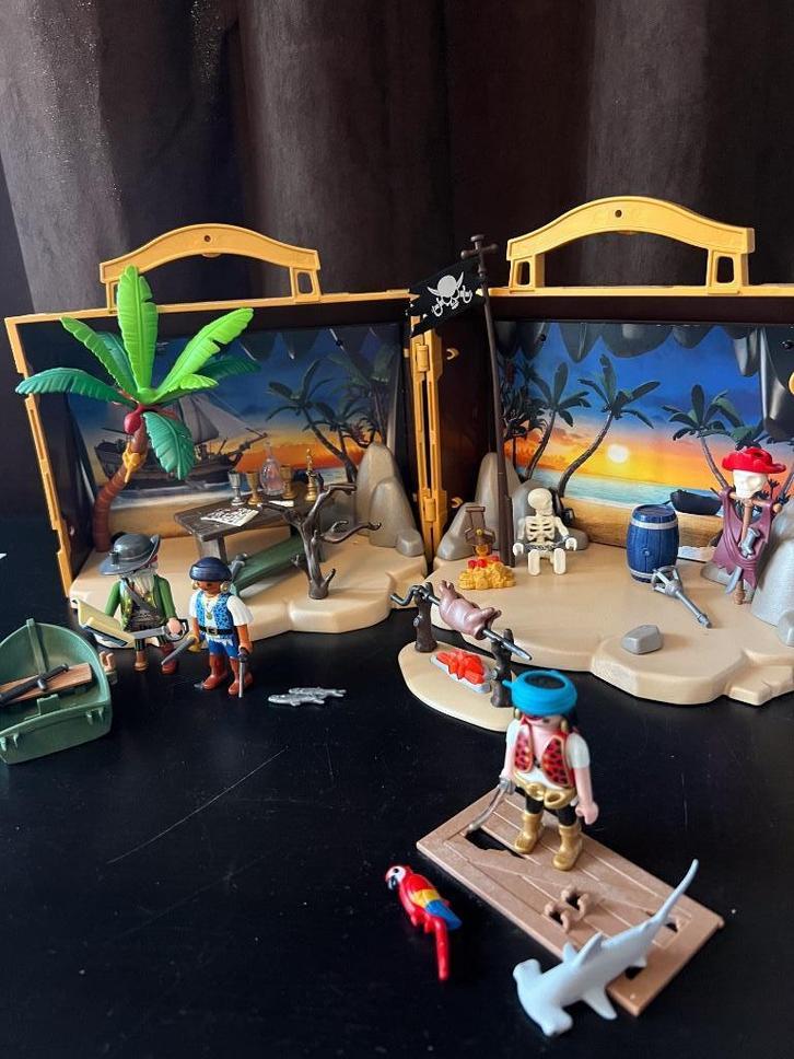 Playmobil meeneem pirateneiland 70150, Kinderen en Baby's, Speelgoed | Playmobil, Zo goed als nieuw, Complete set, Ophalen of Verzenden