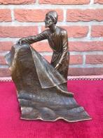 bronzen beeld, de Oosterse tapijthandelaar, Antiek en Kunst, Ophalen of Verzenden, Brons