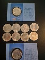 10 zilveren munten van € 10 huwelijksmunt, Koningin Beatrix, Euro's, Ophalen of Verzenden, Losse munt