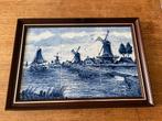 Delfts Blauw tegeltableau traditioneel Hollands landschap, Ophalen