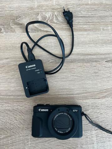 Canon Powershot G7X Mark II + Oplader & Hoesje beschikbaar voor biedingen
