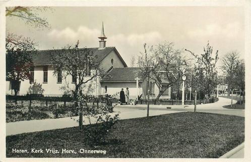 (378-296-031) Haren GN Onnerweg Kerk Vrijz Herv, Verzamelen, Ansichtkaarten | Nederland, Groningen, Verzenden
