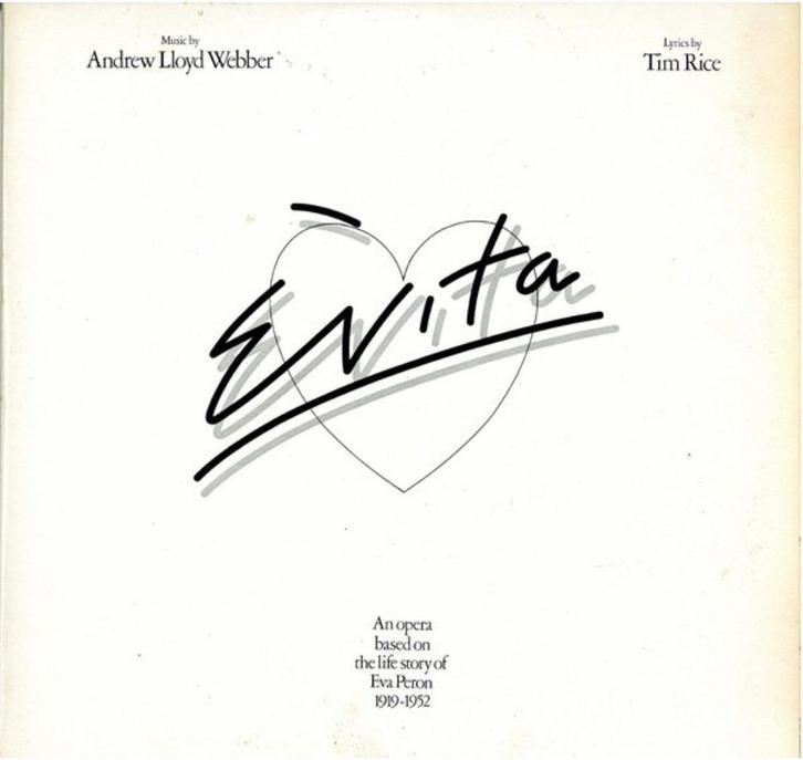 LP - Andrew Lloyd Webber And Tim Rice ‎– Evita, Cd's en Dvd's, Vinyl | Filmmuziek en Soundtracks, Gebruikt, 12 inch, Ophalen of Verzenden