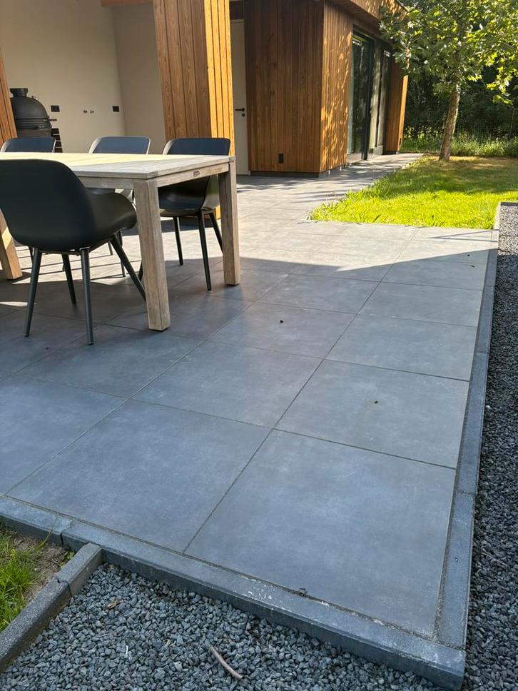 GeoCeramica Flow Black tuintegel 60x60x4, Tuin en Terras, Tegels en Klinkers, Nieuw, Terrastegels, Keramiek, Minder dan 5 m², Ophalen