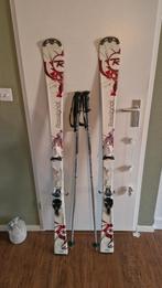 Rossignol Attraction dames ski - inclusief ski stokken, Sport en Fitness, Skiën en Langlaufen, Ophalen, 140 tot 160 cm, Gebruikt