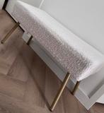 Teddy bankje bouclé, Huis en Inrichting, Ophalen of Verzenden, Zo goed als nieuw, Rechthoekig, 125 cm of meer