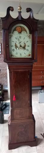 Antieke Engelse mahonie staande klok, Antiek en Kunst, Ophalen