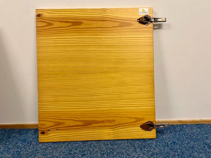 Zes grenen deurtjes met scharnieren, Huis en Inrichting, Woonaccessoires | Spiegels, Minder dan 50 cm, Minder dan 100 cm, Rechthoekig