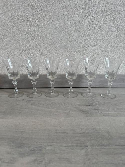 Set 6 klassieke kristallen glazen voor wijn (Zwiesel) 14 cm, Verzamelen, Glas en Borrelglaasjes, Zo goed als nieuw, Overige typen