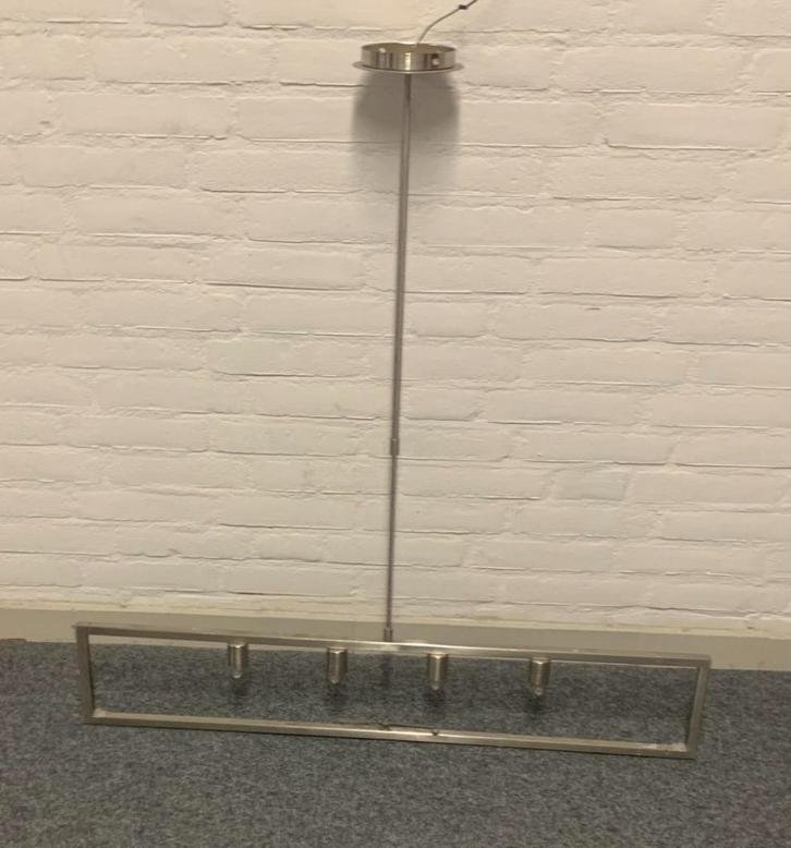 Lampen 2 Hanglamp Incl. 4 LED- lampen, Huis en Inrichting, Lampen | Hanglampen, Zo goed als nieuw, Minder dan 50 cm, Glas, Metaal