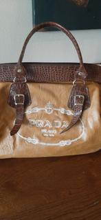Bruine Prada Handtas, Ophalen of Verzenden, Gebruikt, Bruin, Handtas