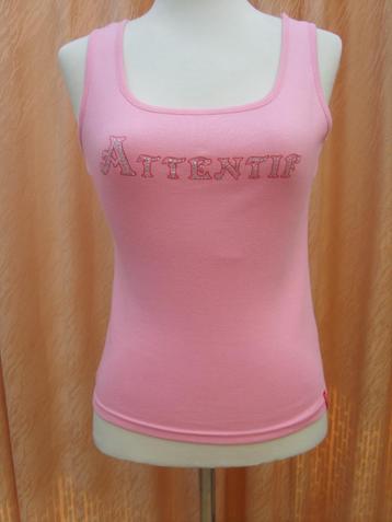 ATTENTIF roze stretch shirt - NIEUW - maat S