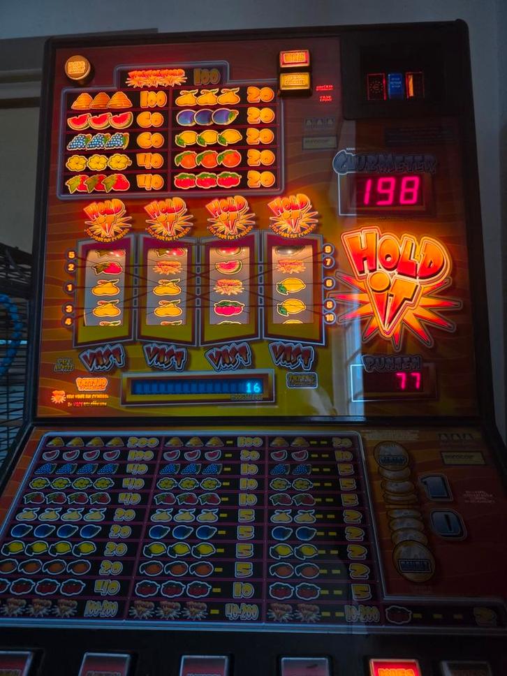 Hold it Gokkast - Klassieker!, Verzamelen, Automaten | Gokkasten en Fruitautomaten, Gebruikt, Euro, Met sleutels, Ophalen