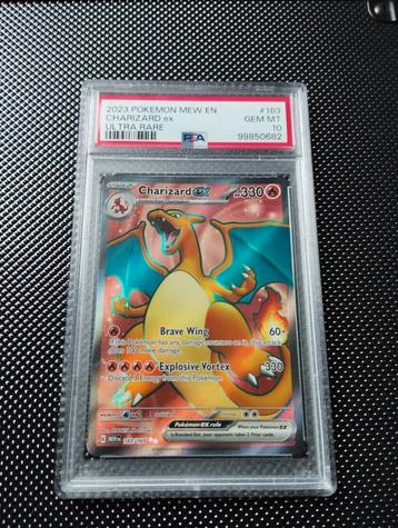 PSA10 Charizard EX Holo Pokemon kaart 151 ultra rare beschikbaar voor biedingen