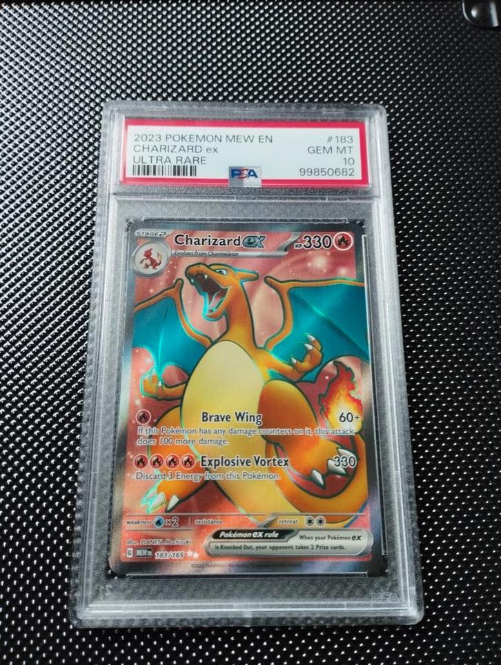 PSA10 Charizard EX Holo Pokemon kaart 151 ultra rare, Hobby en Vrije tijd, Verzamelkaartspellen | Pokémon, Zo goed als nieuw, Ophalen of Verzenden