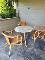Buitentafel met 4 stoelen, Ophalen, Gebruikt, Eettafel, Tuinset