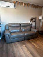 Elektrisch uitklapbare lederen zitbank, Huis en Inrichting, Banken | Sofa's en Chaises Longues, Ophalen, Tweepersoons, Zo goed als nieuw