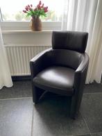 Mooie lederen stoel, Huis en Inrichting, Stoelen, Ophalen, Bruin, Leer, Zo goed als nieuw
