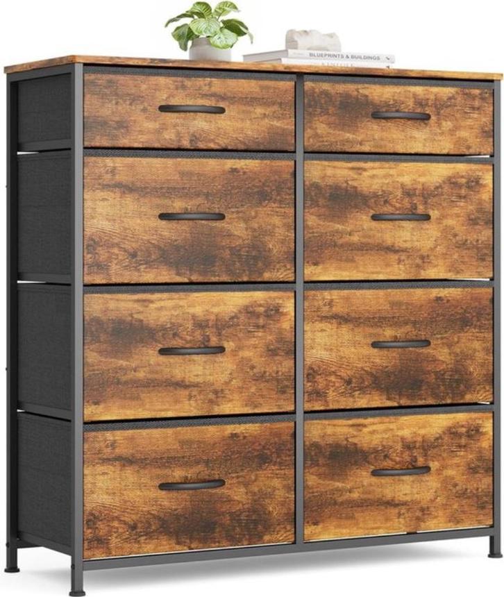 Stoffen ladekast met 8 laden, Huis en Inrichting, Kasten | Ladekasten, Nieuw, Minder dan 100 cm, 50 tot 100 cm, 25 tot 50 cm, Overige materialen